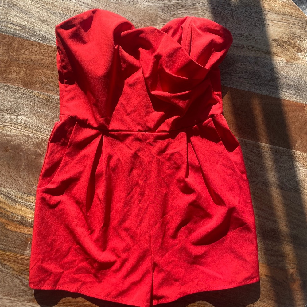 Red Romper Sleeveless